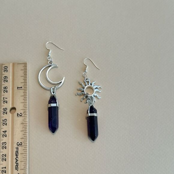 Stone drop earrings N1096 - Picture 4 of 4